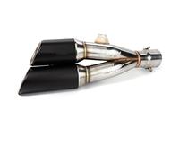Per CBR250R R3 R25 R6 MT07 GSXR 600 Z800 Tubo Di Scarico Moto 51mm Silenziatore A Doppia Uscita Fuga Tubo Di Scarico(3)