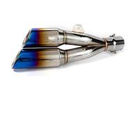 Per CBR250R R3 R25 R6 MT07 GSXR 600 Z800 Tubo Di Scarico Moto 51mm Silenziatore A Doppia Uscita Fuga Tubo Di Scarico(6)