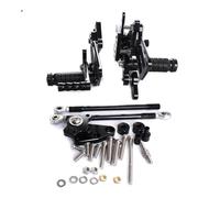 Per CBR600RR ABS 2009-2015 CBR 600 RR CNC In Alluminio Moto Regolabile Rearset Posteriore Set Pedane Pedali Poggiapiedi(Nero)
