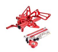 Per CBR600RR CBR 600RR CBR 600 RR 2007-2008 CNC In Alluminio Moto Regolabile Rearset Posteriore Set Pedane Pedali Poggiapiedi(Rosso)