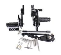 Per CBR600RR CBR 600RR CBR 600 RR 2007-2008 CNC In Alluminio Moto Regolabile Rearset Posteriore Set Pedane Pedali Poggiapiedi(Nero)