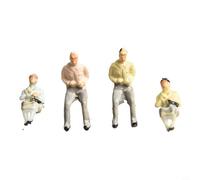 per ce Miniature Sand Table Figure Set in: 75:87:100 Scale - Completamente seduto dipinto a mano Abs Modello Persone per Diorami Garden Decor DIY Miniature per Sc(:75)