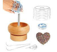 per centrifugare le perline, per centrifugare il braccialetto - Filatore di perline per la creazione di gioielli,Kit per in vita con ciotole a cambio rapido, aghi per con grande e perl