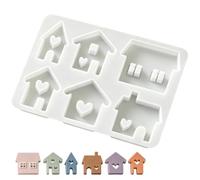 per cera per realizzare , 6 cavità, facili da rilasciare | Stampi per candele, forme in silicone per resina epossidica argilla per la decorazione della casa, progetti artistici fai da