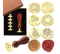per cera per sigillare, set di sigilli di cera floreale, 6 timbri per sigillo di cera a motivo floreale, kit di timbri per sigillo, sigillo di cera per lettere, sigilli di invito di marito