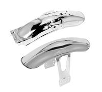 Per CG 125 Per CG 125 Cc Moto Parafango Anteriore E Posteriore Cromato Nero Retro Parafango Copertura In Metallo Protettore Parafanghi moto(F front and rear)