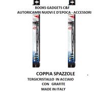 Per Chevrolet Aveo 04.08-2011 Coppia Spazzole Tergicristallo Acciaio Grafite