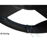 Per Chevrolet Bel Aria 61-64 Vera Volante IN Pelle Nera Cover Azzurro Cielo S.