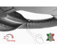 PER CHEVROLET CORVETTE 75-82 PERF NERO COPRIVOLANTE IN PELLE NERO CUCITURA