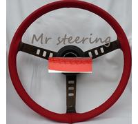 Per Chevrolet Corvette C3 Rosso Italiano Volante IN Pelle Cover 1967-1982