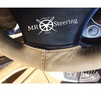 Per Chevrolet Corvette C4 pelle Beige Copertura Del Volante 84-96 Doppio Punto