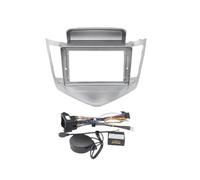 Per Chevrolet Per CRUZE 2009-2014 Cornice Adattatore 2DIN Da 9 Pollici Per Autoradio E Lettore DVD Mascherina Di Finitura Per Cruscotto RESPUNEKBAH(Silver Frame Full Se)