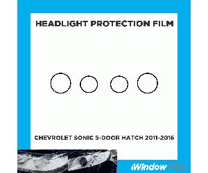 Per Chevrolet Sonic 5-door Hatchback 11-16 Trasparente Faro Zero Protezione Film