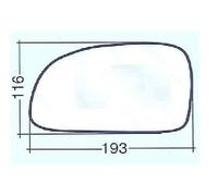 PER CHEVROLET TACUMA VETRO DX PIANO ARGENTATO PER SPECCHIETTO RETROVISORE