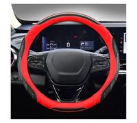 Per Chevy Per Cruze Per Malibu Per Sail Per Spark Per Captiva Per Equinox Coprivolante Per Auto In Pelle PU Da 38 Cm E 15 Pollici Coprivolante(Rosso)