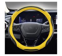 Per Chevy Per Cruze Per Malibu Per Sail Per Spark Per Captiva Per Equinox Coprivolante Per Auto In Pelle PU Da 38 Cm E 15 Pollici Coprivolante(Giallo)