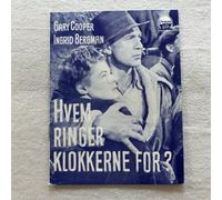 Per chi suona la campana Gary Cooper, Ingrid Bergman 1943 programma cinematog...