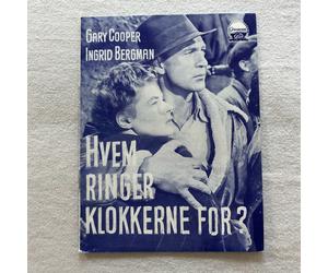 Per chi suona la campana Gary Cooper, Ingrid Bergman 1943 programma cinematog...