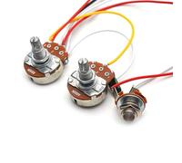 Per Chitarra Elettrica ST/SQ Linea Di Montaggio 1T1V Big Electronic (500K) + Interruttore A Cinque Posizioni Cromato(Yellow)
