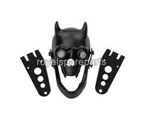 Per Chopper Bobber Nero Teschio Fari Con Luce Bianca Negli Occhi