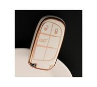Per Chrysler 300C Per Wrangler Per Dodge TPU Car Key Cover Case Shell Accessori(White key case)