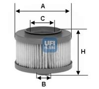 Filtro carburante Cartuccia filtro 26.013.00 UFI per CHRYSLER DODGE