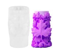 per cilindri a candela in rilievo - Strumento di stampaggio in silicone strutturato, di cera decorativo, forniture artigianali artistiche | Truccio di fusione di cilindri intricati a mot