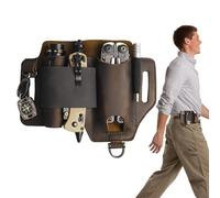 - per cintura - Carica di mucche - Custodia in pelle | Durevole multiuso - Borsa per attrezzi, in pelle multifunzionale per attività all'aperto, lavoro e strumenti quotidiani