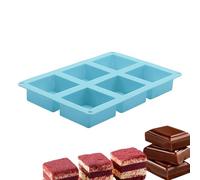 per cioccolatini, 6 griglie per caramelle quadrate in silicone, materiale da pasticceria antiaderente quadrato per argilla sapone resina caramella decorazione