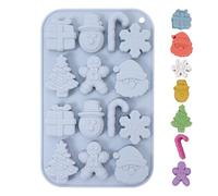per cioccolatini natalizi, modelli a 14 cavità, antiaderenti, in silicone per forme natalizie, per pasticceria, attività festive, torte fondenti, dolci