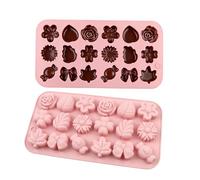 per Cioccolato a Forma di | 2 Pezzi di Utensili di Cucina Flessibili - da Cioccolato e un Stampo in Silicone da Dolci | per Budino, Fondente, Sapone, Dessert al Ghiaccio