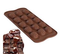 Per Cioccolato E Dolci | Stampo In Silicone Per Cioccolato Con 15 Cavità | Modello Per Dessert Da Forno - Per Alimenti Produzione Sapone Natale Biscotti Torte Dessert Cottura Compleanno