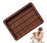 per cioccolato per uso alimentare, in silicone per cioccolatini | Stampo per cioccolatini con 24 griglie: per cubetti di ghiaccio morbidi e sicuri per alimenti, stampo quadrato per