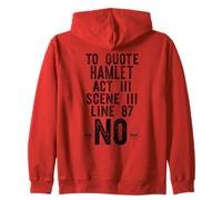 per CITARE Hamlet Act III Linea 87: No Shakespeare Meme sul Retro Felpa con Cappuccio