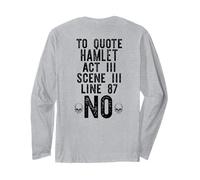 per CITARE Hamlet Act III Linea 87: No Shakespeare Meme sul Retro Maglia a Manica