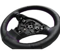 Per Citroen C1 MK1 05-13 Vera pelle Italiana Volante Cover Viola Punto