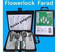 Per Citroen C3 2003-2023 Kit Bulloni Antifurto Flower Lock Farad Cerchi Acciaio