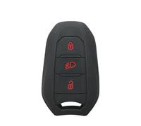 Per Citroen C4 C3 C5 C6 DS3 DS5 DS6 Per Peugeot 508 2008 3008 308 E-208 2021 2022 Silicone Accessori Auto Portachiavi Cover Case(Black(red button))