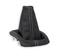 PER CITROEN C4 CACTUS 2014-2017 CUFFIA LEVA CAMBIO PELLE NERA CUCITURE BIANCHE