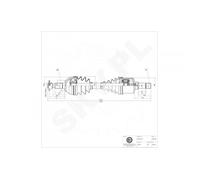 Per Citroën C5 C6 Jumpy 3272QT Albero Di Trasmissione Cardano Anteriore Sinistro