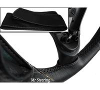 Per Citroen C5 MK1 01-07 Nera Vera Pelle Copertura Del Volante Grigio Cuciture