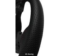 Per Citroen C5 MK1 01-07 Vera Perforata Volante IN Pelle Cover Cuciture Rosse