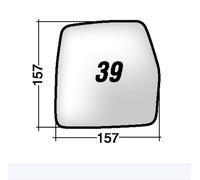 Per Citroen Jumpy 1995-2006 Vetro di Ricambio Dx per Specchio Retrov. 157x157mm