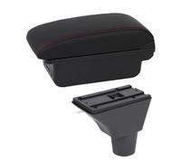 Per Citroen Per C3 Per C4 Bracciolo Auto Bracciolo Box Portaoggetti Centrale Interno Dedicato Accessori Auto Retrofit Bracciolo Portaoggetti(B1 red line 3USB)