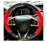 Per Civic Per Berlina Per Rs 2016 2017 2018 2019 Per CRV Per Treccia In Fibra Carbonio Copertura Volante In Pelle Stile Sportivo Accessori Auto Coprivolante(Bright Carbon3)