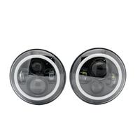 Per Classiche Per Mini Per Austin Per Rover Per BMW Faro | Fari Anteriori Angel Eye LED DRL 7 Pollici Auto(2Piece black Headlight)