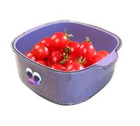per colino per frutta, con colino - Cestino per lavatrice 2 in 1,Simpatica scolapiatti da cucina, cestello per per riso e pasta a doppio strato per la pulizia delle bacche di insalata