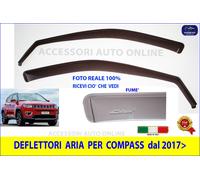 Per Compass dal 07/2017> Deflettori Aria Finestrini Porte Anteriori Antiturbo