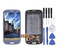 Per Compatibile Super Amoled Lcd Schermo Per Galaxy Siii I9300 Con Digitalizzatore Completo Assemblaggio Blu Scuro