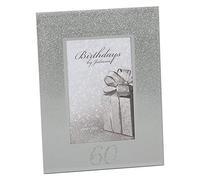 Per ° compleanno 10,2 x 15,2 cm glitter specchio con cornice per foto in vetro, 60 design
